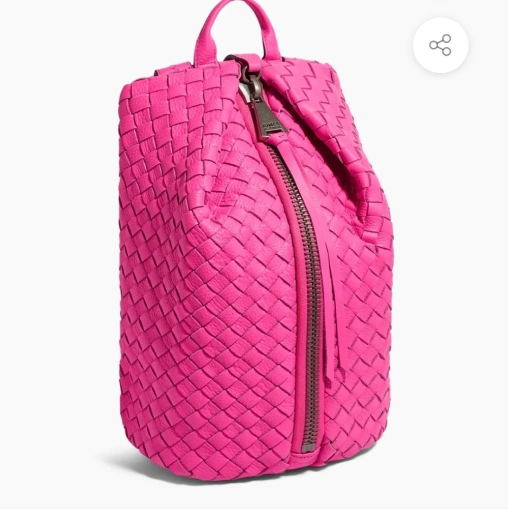 Aimee Kestenberg Hot Pink Tamitha leather‎ Backpack